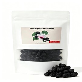 Premium Dried Black Mulberries, 10.58Oz/300g Wild Black Mulberry Fruit with Pure Natural-Nutrients, No Sugar Added, No Additives, Serve with Yogurt, Oatmeal, Salads, etc.