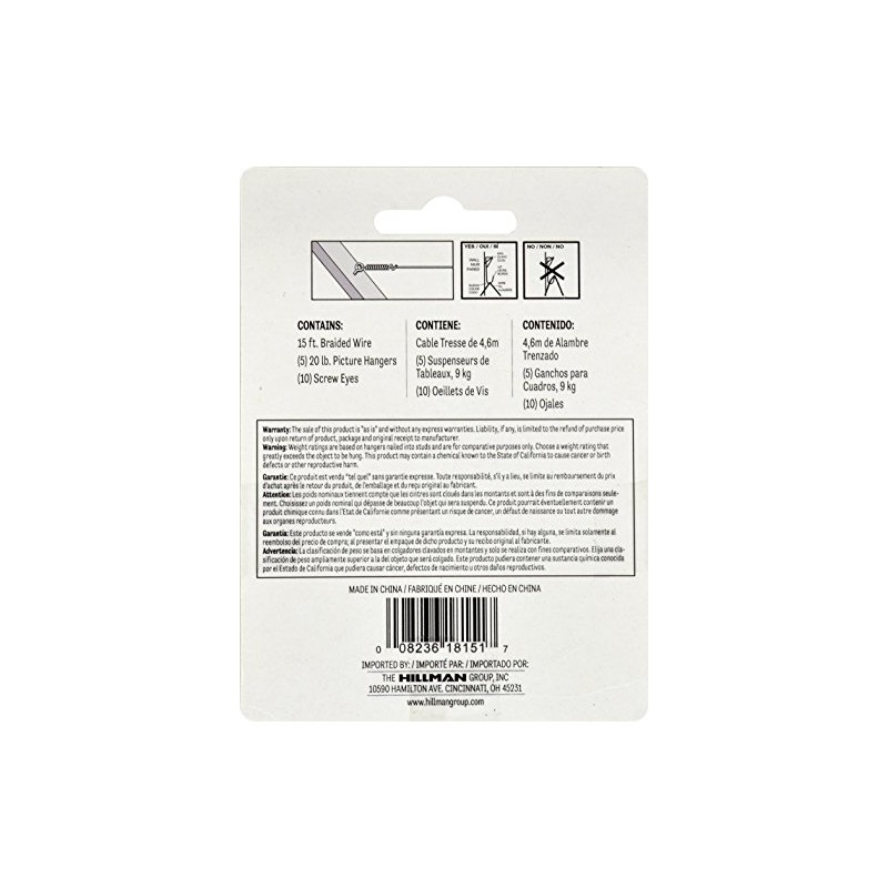 The Hillman Group 121127 Picture Hanging Kit