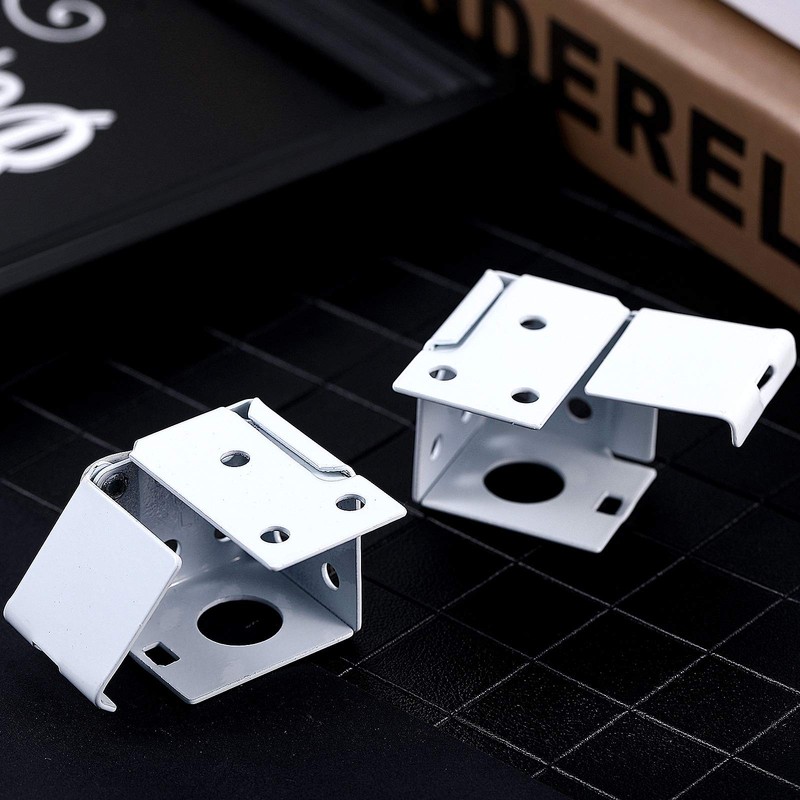 Hotop 6 Pieces 1 Inch Blind Brackets White Profile Box