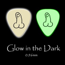Glow In The Dark 'DickPicks' !! - Celluloid Electric & Acoustic Guitar Pick Plectrums (Pack of 9 Glow Dick Picks)