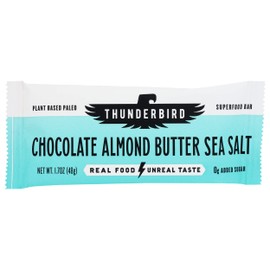 Thunderbird Energetica, Chocolate Almond Butter Sea Salt, No Sugar, Grain Free, Gluten Free, Non-GMO, Vegan, 1.7 Oz (Pack of 12)