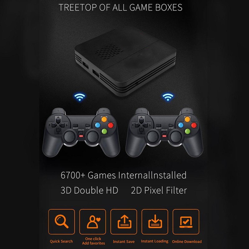 Wireless 2.4G Game Consoles Dual System Console Built In 6700