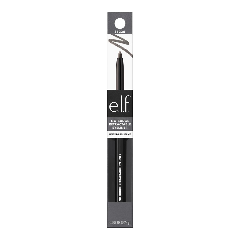 e.l.f. No Budge Retractable Eyeliner, Creamy, Ultra-Pigmented & Waterproof, Creates