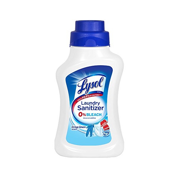 Lysol Laundry Sanitizer Additive, Sanitizing Liquid For Clothes And Linens, Eliminates Odor Causing Bacteria, Crisp Linen, 41oz
