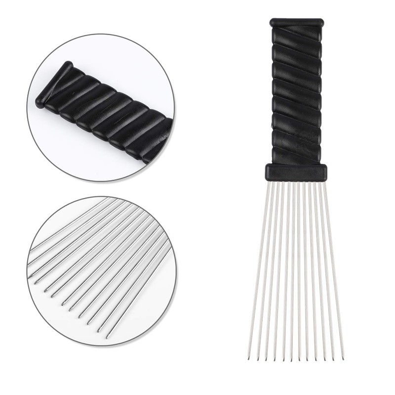 Folansy Afro Comb Metal African American Pick Comb Hairdressing Styling