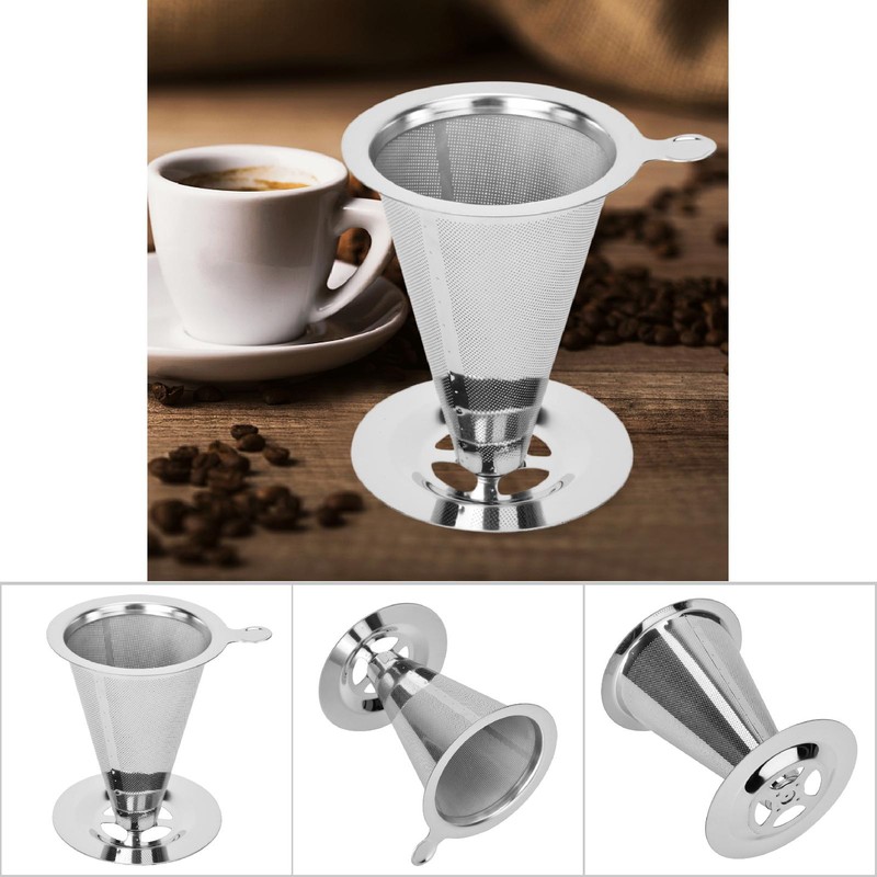 Stainless Steel Coffee Filter Tea Coffee Dripper Coffee Mesh Strainer