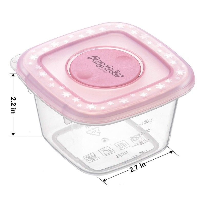PandaEar Baby Food Snack Plastic Storage Container with Lids, 12