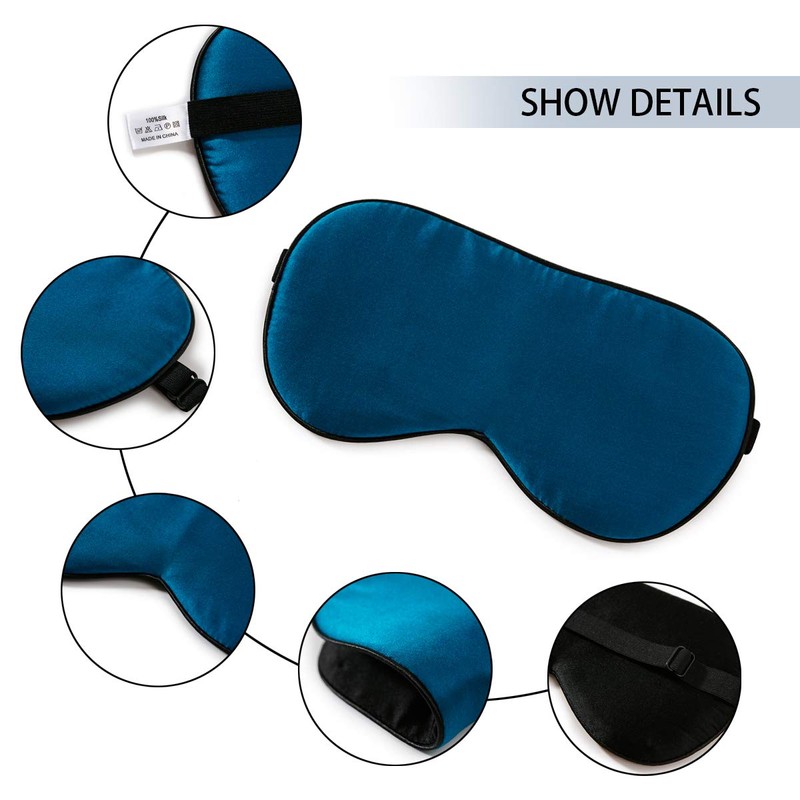 Vtrem 100% Silk Sleep Mask for Sleeping Double Layer Comfortable