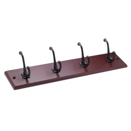 Richelieu Hardware T37922900 Classic Hook Rack 24 in (610 mm), Cherry and Matte Black