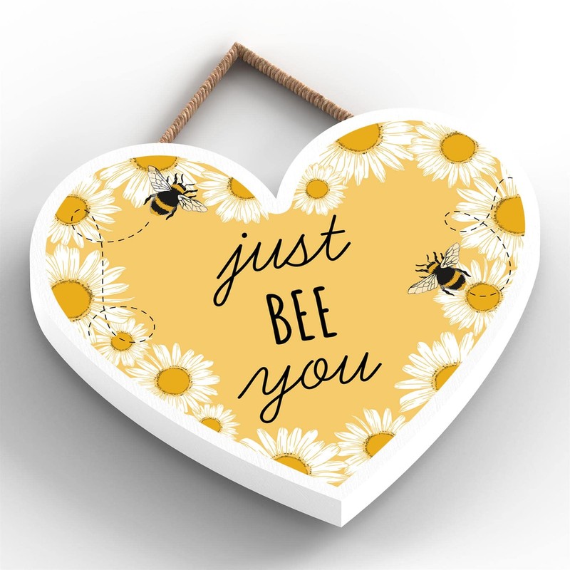 Global Designs Just Bee You Yellow Bee Themed Decorative Wooden