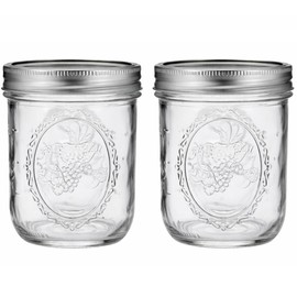 Wide Mouth 16 oz Mason Jars with Lids and Bands - 2 Pack - Packed in North Mountain Supply ImpactGuard Box - BPA-Free, Made in the USA – for Canning, Freezing, Storing, and More