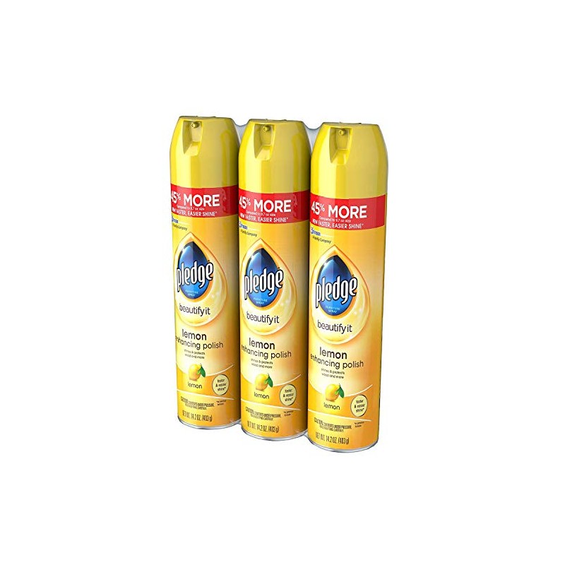 Pledge Furniture Spray, Lemon (14.2oz, 3pk.)