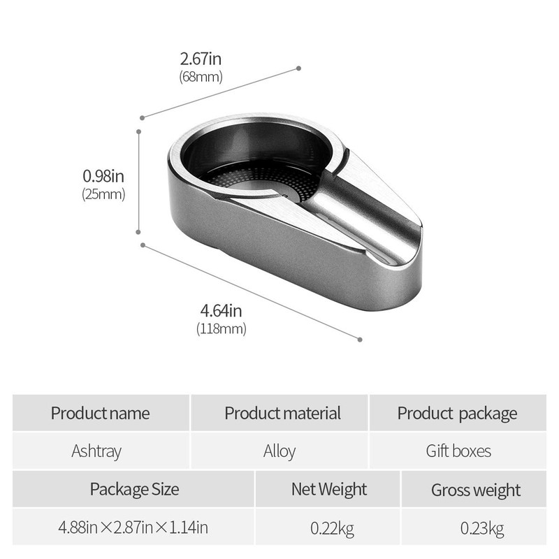 CIGARLOONG Cigar Ashtray Classic Single for Patio/Outdoor/Indoor Ashtray (Color :