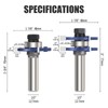 Vearter Tongue and Groove Router Bit Set, 1/2 Inch Shank