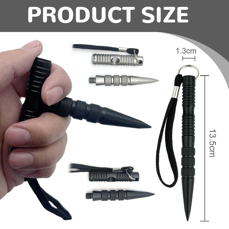 YOLMUNA Set of 2 Multi-Function Self Defense Keyrings (Black and