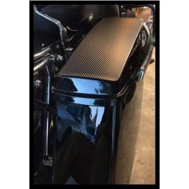 lid skins Black carbon hard bag lid covers Fits 1994-2013 Harley-Davidso