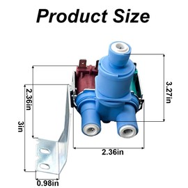 120 V Kühlschrank-Wassereinlassventil, W10179146 Kühlschrank-Magnetventil, Montagesatz, passend für WPW10179146 W10155357 AP6016381 EAP11749668
