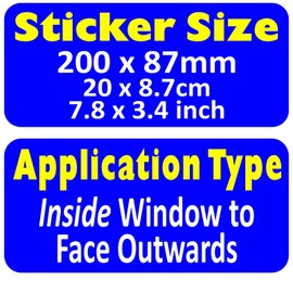 1 x DF11 Sticker Please Leave at Least 2 Metres Space for Access Disabled Window Sign Disability Label Car Van Wheelchair Mobility Notice Scooter Decal 200x87mm (Inside Window - Face Outwards)
