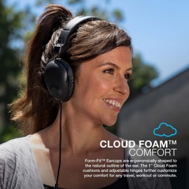 JLab Studio Pro Wired Headphones- Auriculares con Cable, Cable sin enredos, Piel sintética Ultra Afelpada con Cojines de Espuma de Nube, Controladores de neodimio de 40 mm con Sonido C3, Color Negro