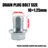 M10×1.25mm Oil Drain Plug Bolt, 12pcs