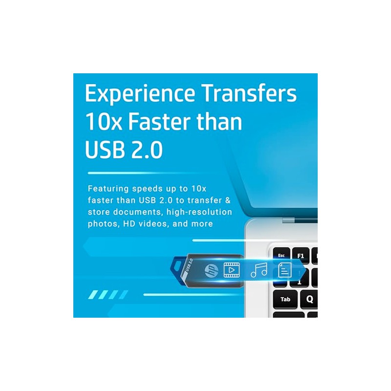 HP 64GB x900w Unidad flash USB 3.0, Negro