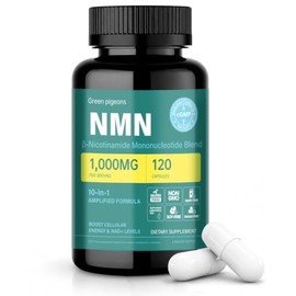 Suplemento NMN – Suplemento NAD 10 en 1 con quercetina y glutatión | TMG | Resveratrol – Alternativa NMNH – Aumenta la energía celular y el nivel de N