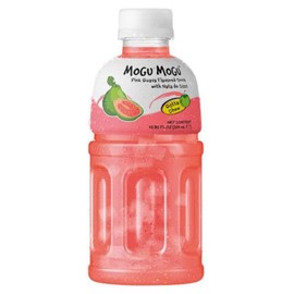 Mogu Mogu Pink Guava Flavored Drink with Nata De Coco - 10.82 Fl oz (320ml) - (Pack of 2) (CL)