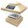 Relightable 6-Pack Copper Color Square Solar Light Post Cap 4x4