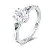 IRROYA 1.5 Carat Oval Moissanite Rings for Women 0.22CTTW Kite