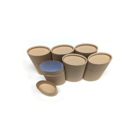 Contenedores vacíos de cartón desodorante de 75 g, forma ovalada, estilo push-up (paquete de 6, café)