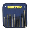 Surtek 117194 Juego Profesional Combinado de Cinceles, Puntos y Botadores,