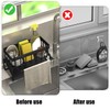 Ruikcoll Black Slim Kitchen Organiser, Sink Organiser with Drip Tray,