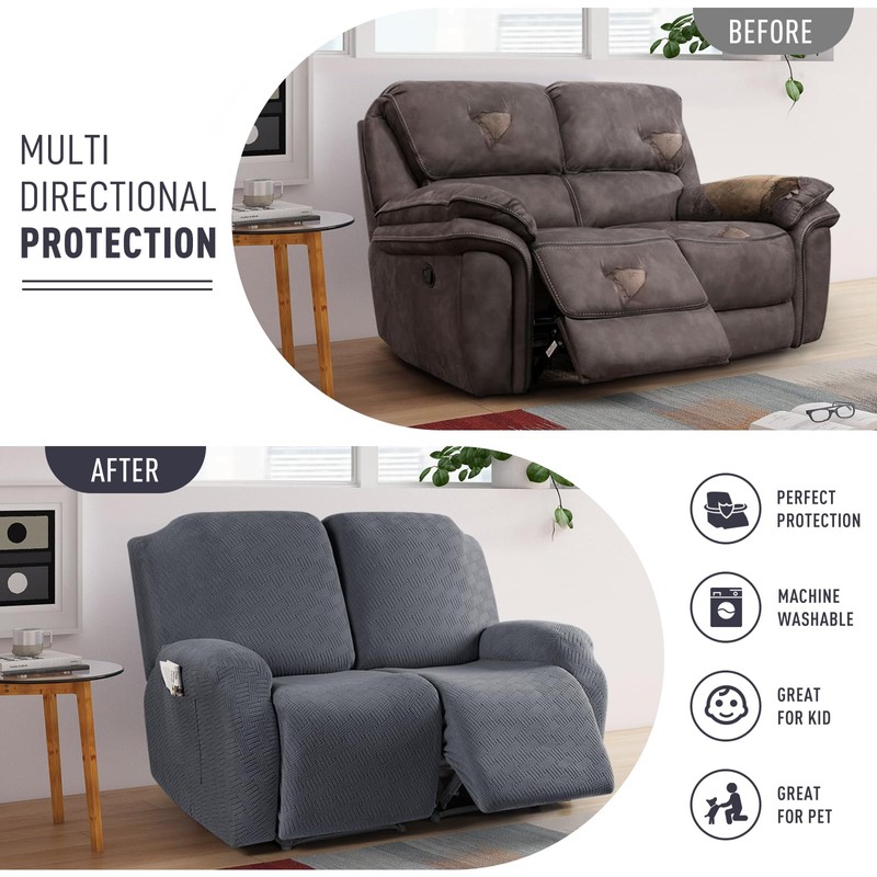 KinCam Recliner Covers, Stretch Reclining Chair Covers, Recliner Sofa Slipcovers