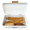 SOTECH Large White Bread Box with Lid,Farmhouse Bread Box in