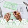 3PCS Circle Template，Plastic Circle Stencils, Geometric Circle Template for Drawing,