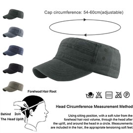 Yutdeng Cotton Flat Cap Men's Military Cap Classic Army Cap Unique Design Vintage Caps Green