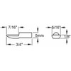 5mm "Spoon" Style Cabinet Shelf Support Pegs - Antique Bronze