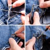 17 Pieces Buttons for Jeans Adjustable Reusable Trouser Tightener (8