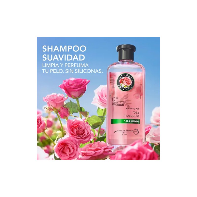 Shampoo Herbal Essences Rosa Mosqueta Suavidad para el Cabello 400ml
