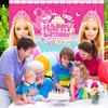Cartoon Princess Theme Party Backdrop - Kid's Birthday Banner Photography