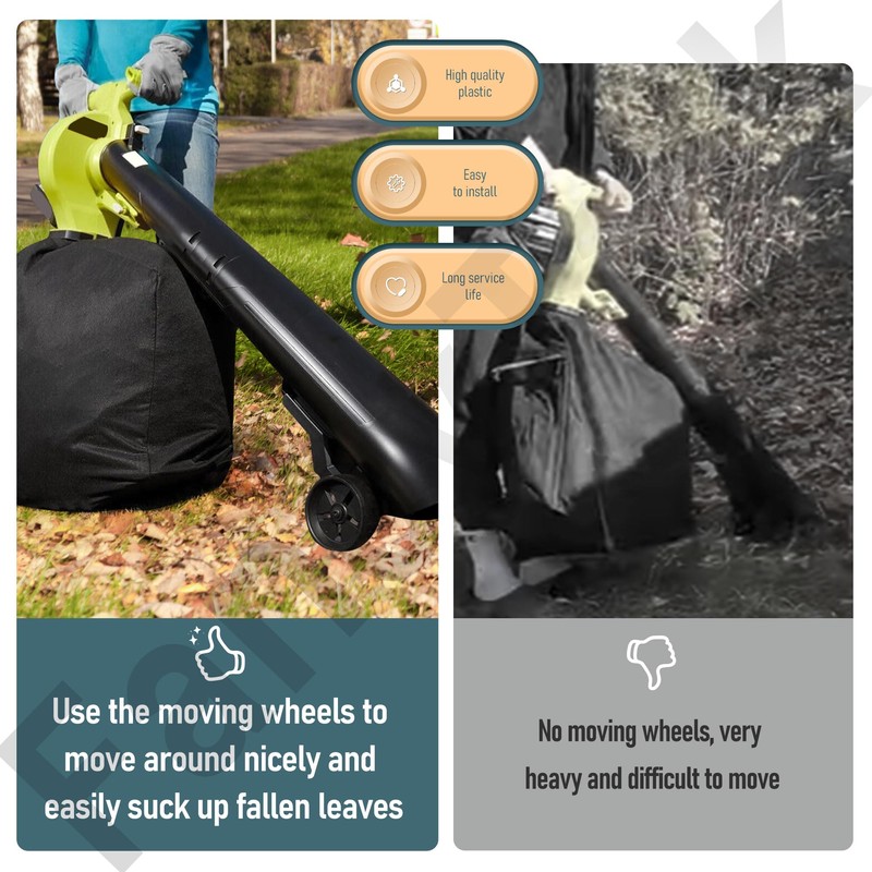 314148001 Replacement Wheel Assembly for Ryobi 40V Vac Attack Leaf