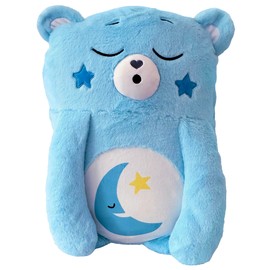 Happy Nappers: Care Bears Pillow Pocket Pal - Bedtime Bear - Plush Character Pillow Case, Animal Cover w/Weighted Paws, Soft Huggable Companion, Kids