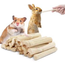 Apple Branches, Bite Tree, Sweet Bamboo, Teeth Stick, Pet Supplies, Ring Bar, Fine Branches, Nibble, Sweet Bamboo, Hamster, Snack, Toothpaste, Additive-Free Coloring, Great for Small Animals such as