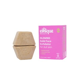 Ethique Glowing - Solid Face Exfoliator for Dull Skin -Vegan, Zero-Waste, Plastic-Free, Cruelty-Free, 3.9 oz (Pack of 1: 2 bars)