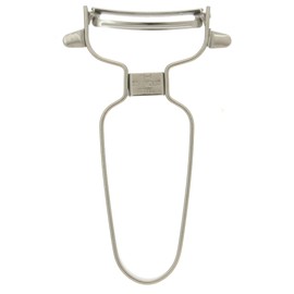 Kotobuki Japanese Stainless Steel Peeler with Curved Blade, Silver
