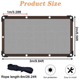 2 x 3 m Shade Net, 90% Garden UV Shade Net, Garden Shade Net with Eyelets, Sun Protection Net, Shade Net, Awning for Garden, Pergola, Greenhouse, Outdoor Cooling