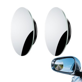 2 PCS Toter Winkel Spiegel Auto, Verkehrsspiegel, Auto Spiegel, HD Selbstklebende Weitwinkelspiegel, 360° Drehbar, Wasserdicht, Perfekt für Sicherheit Beim Spurwechsel und Rückwärtsfahren