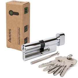 APECS AVERS ZC-80(40/40C)-C Door Lock Cylinder Lock with 5 Keys 80 (40/40C) Chrome
