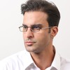 REAVEE 3 Pack Folding Reading Glasses for Men Women, Blue