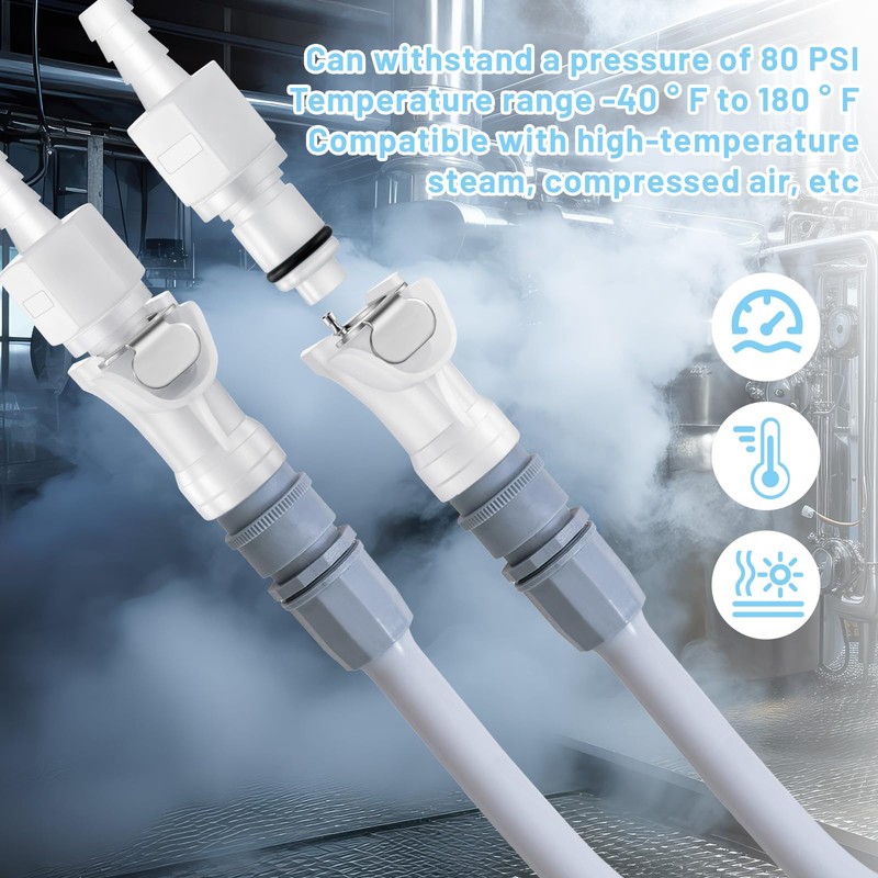 Chunful 20 Pcs 1/4" Quick Disconnect Connect Hose Barb Insert